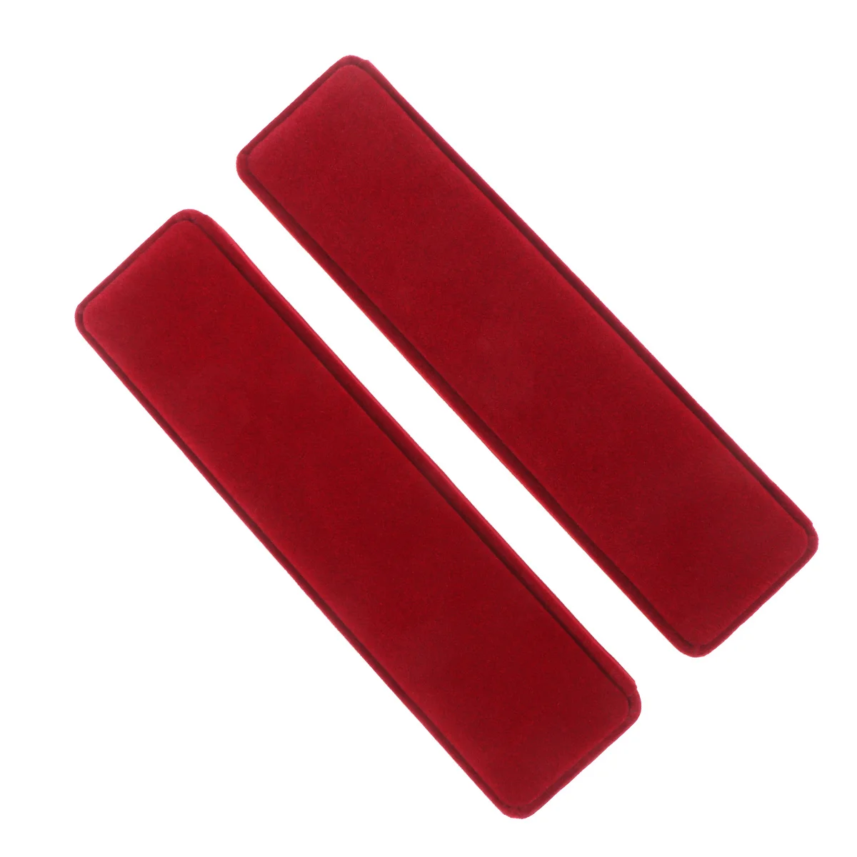 

2pcs High-End Flannel Jewelry Box Necklace Earrings Storage Container Elegant Gift Box For Wedding Birthday (Wine Red)