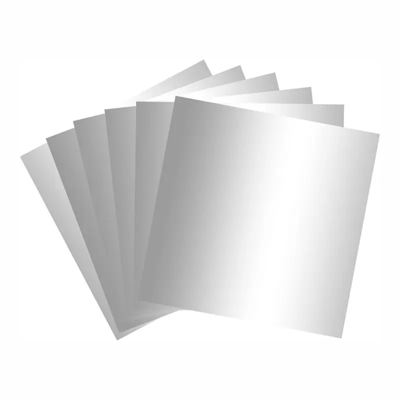B08B-Silver Metallic Cardstock Paper 12X12, 10 Sheets Foil Board With Mirror Finish For Crafts & Décor