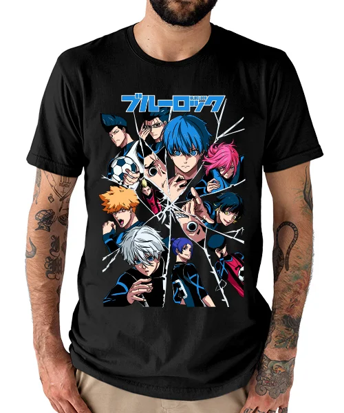 Camiseta unisex Blue Lock Anime Personajes Cotton anime T-shirt