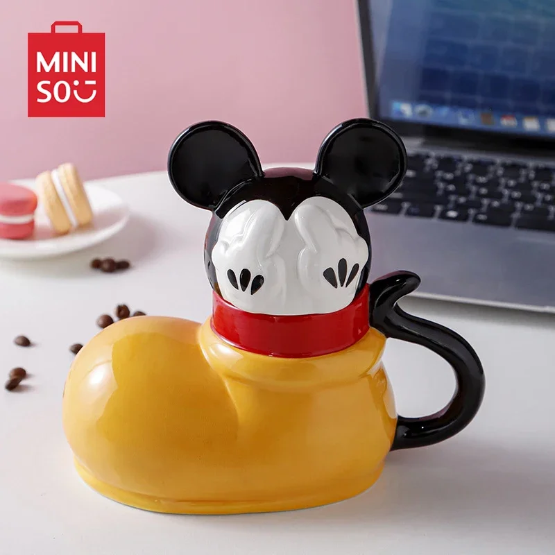 

Cartoon Mickey Ceramic Mug Breakfast Milk Cup Large Capacity High Beauty Office Cute Creativity Gift Water Tea Coffee Student