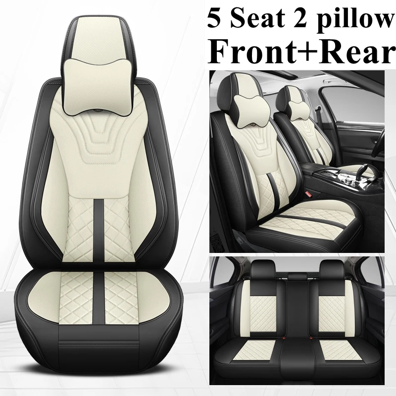 Front+Rear 5 Seat Full Set Car Seat Covers for Alfa Romeo 159 Giulia Stelvio Acura CDX ILX LEGEND MDX RDX RL RLX TL TLX TSX ZDX