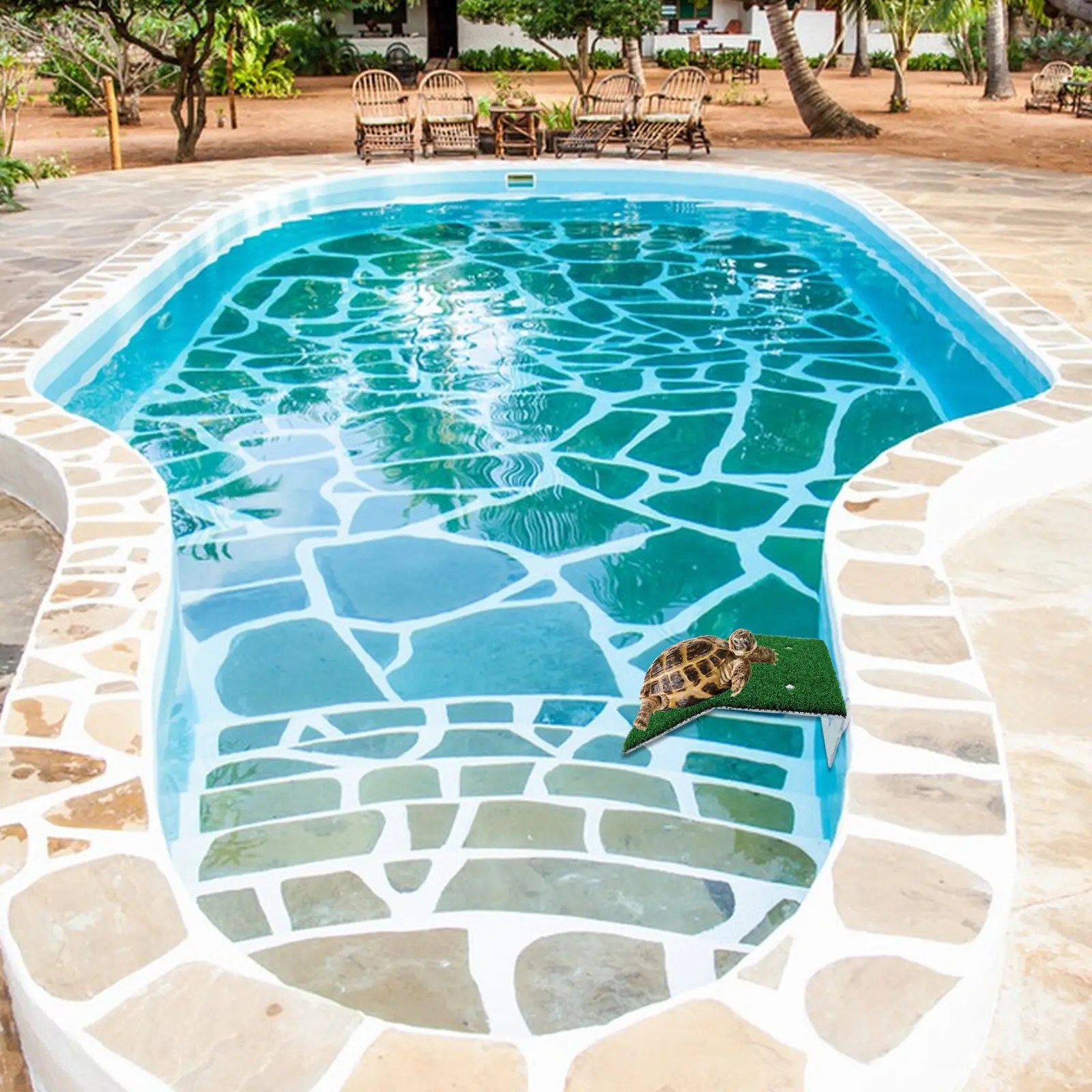 3Pcs Pool Animal Escape Ramp Lightweight Portable Critter Rescue Ramp for Small Pets Frogs Wildlife Safe Exit from Pools Ponds