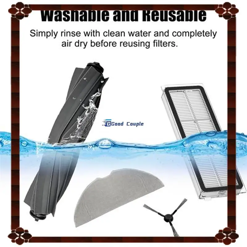 24-Hour Delivery 8PCS Replacement Parts For Mova S10 Plus/ Mova S10 Vacuum Cleaner Parts Main Brush Roller Side Brush Filters Mo