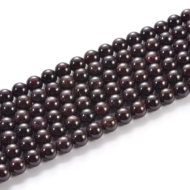 

Genuine Natural Garnet AAA Gemstone Round Loose Beads for Jewelry Making DIY Bracele