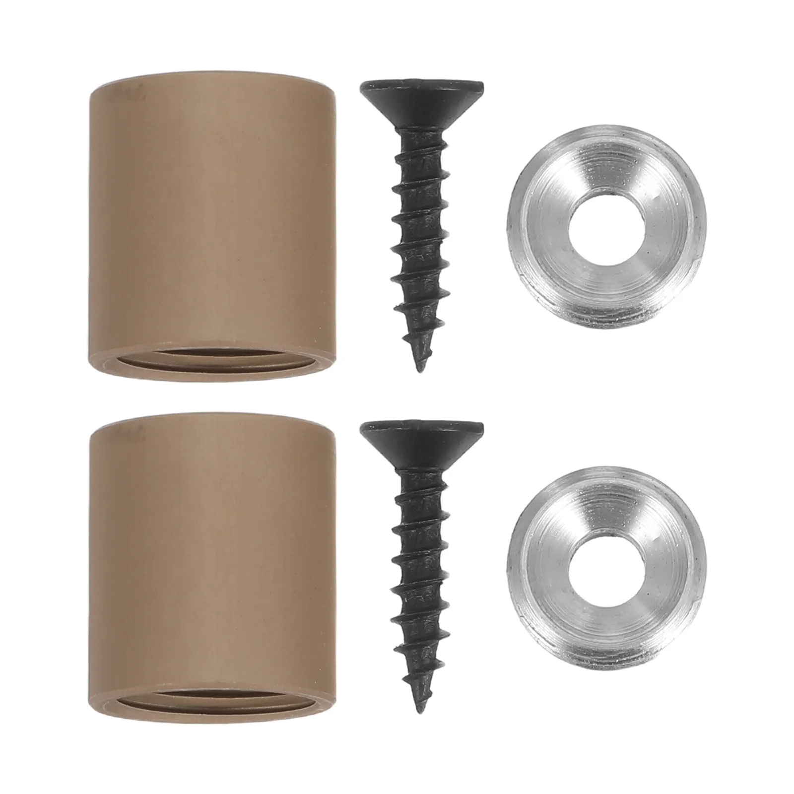2Pcs Aluminum Handrail Base Cover Lightweight Decorative Round Pipe Post Floor Mount for Bar Rail Installation Kit Aluminum Tube