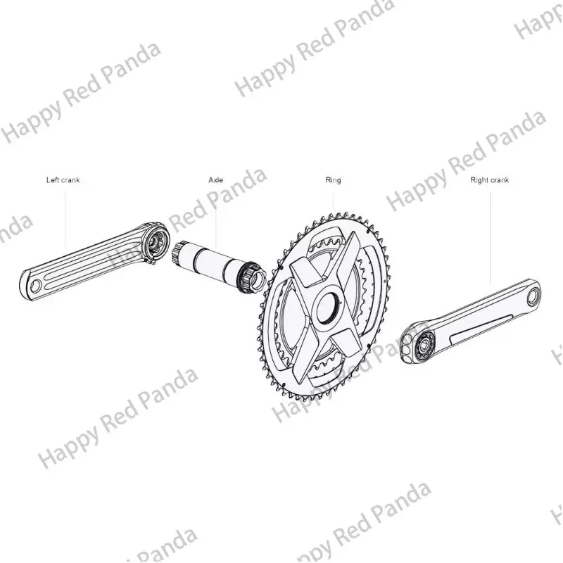 Rotor Crank BCD Straight Mount Dual Link Elliptical Rotor Dual Link for 2NPOWER Rotor Crank Set