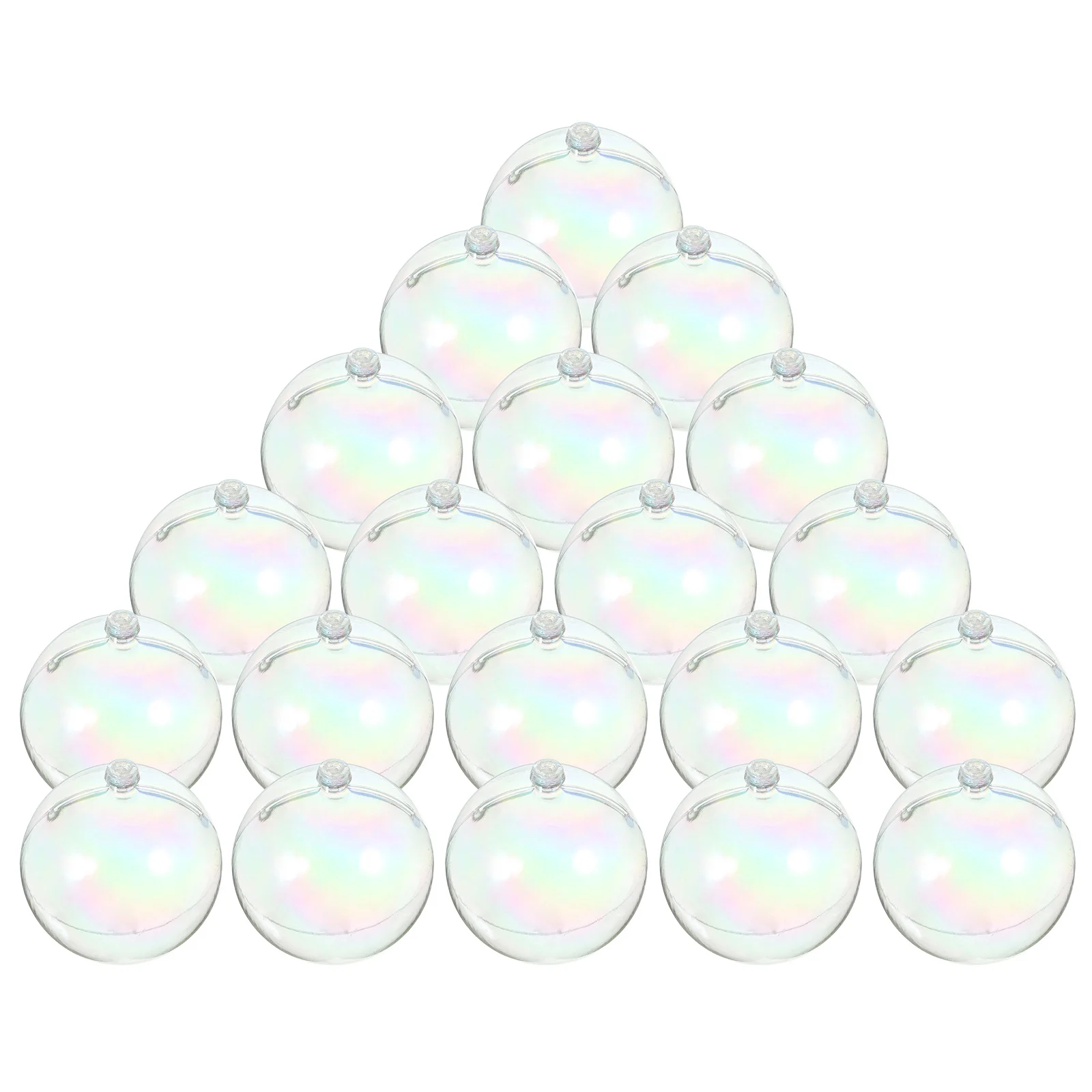 

20Pcs Christmas Ball Decorations Rainbow Bubble Ornaments Xmas Tree Hanging Balls Ideal Holiday Party Supplies