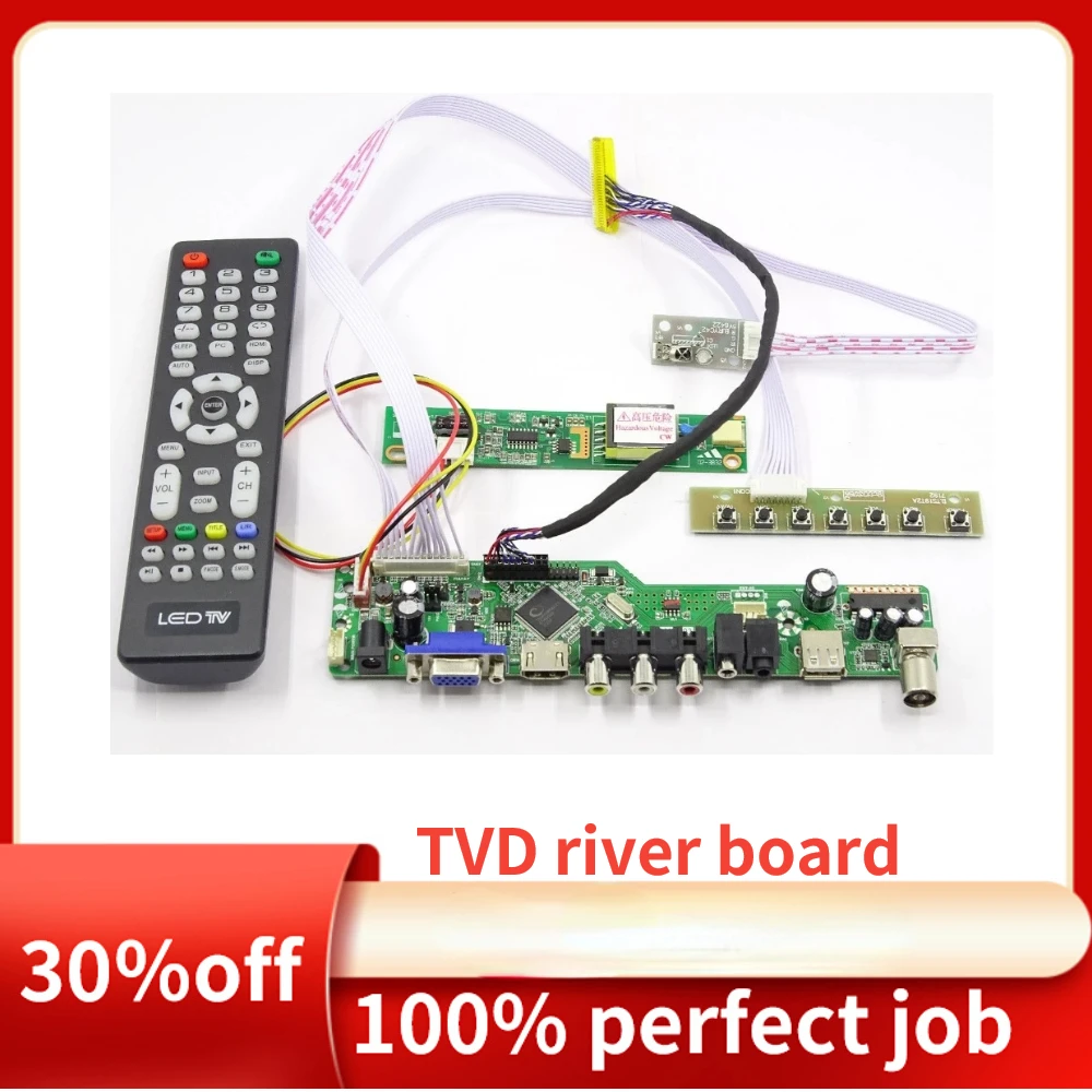 Kit for LP156WH1 TV+HDMI+VGA+AV+USB 1366x768 LCD LED screen Controller Board Driver lvds 30pins panel