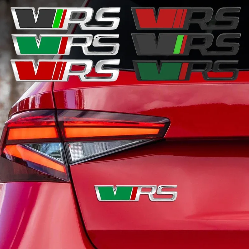 3D Metal VRS Logo Rear Boot Trunk Badge Emblem Side Fender Stickers For Skoda Octavia Kamiq Kodiaq Karoq Superb Fabia Rapid
