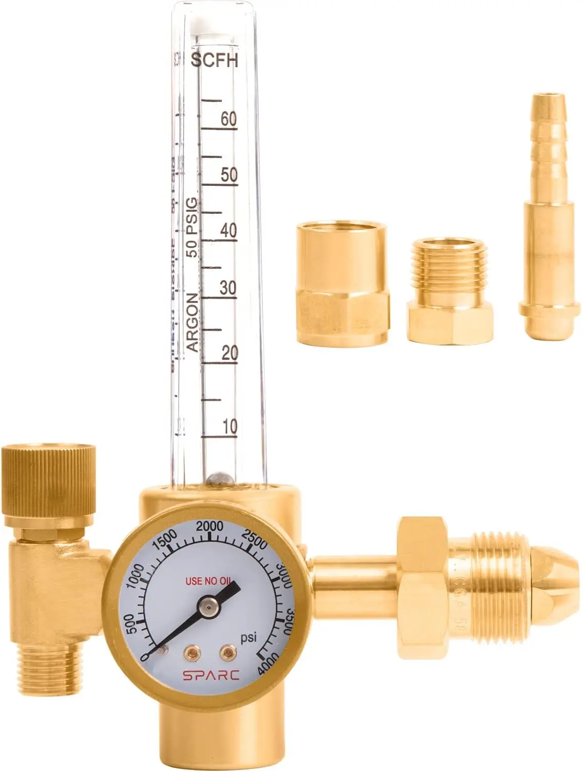 

Argon Regulator & Flow Meter for MIG and TIG Welding, 0-70CFH CGA580 with Lifetime Warranty