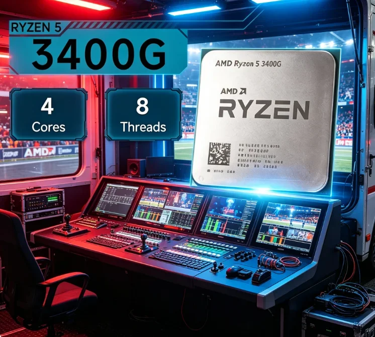 Upgrade Choice AMD Ryzen 5 3400G APU 4 Core 8 Thread 3.7GHz Dynamic Boost 4.2GHz Powerful Graphics Comparable to Entry GPU