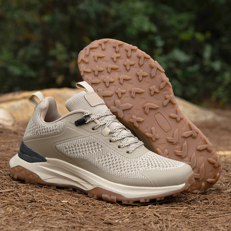 Men's Hiking Shoes Summer Breathable Mesh Lightweight Anti-slip Rubber Sole Unisex Outdoor Sports Walking Mountaineering Shoes