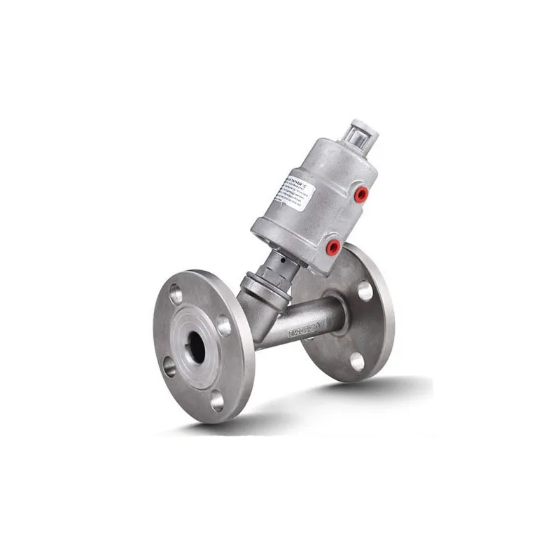 DN65 Stainless Steel Flanged Pneumatic Angle Seat Valve