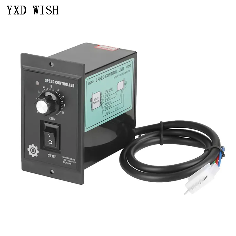 AC Motor Speed Controller 400W AC 220V 50/60Hz AC Regulator Motor Control Forword Backword with Filter Capacitor Motor Speed