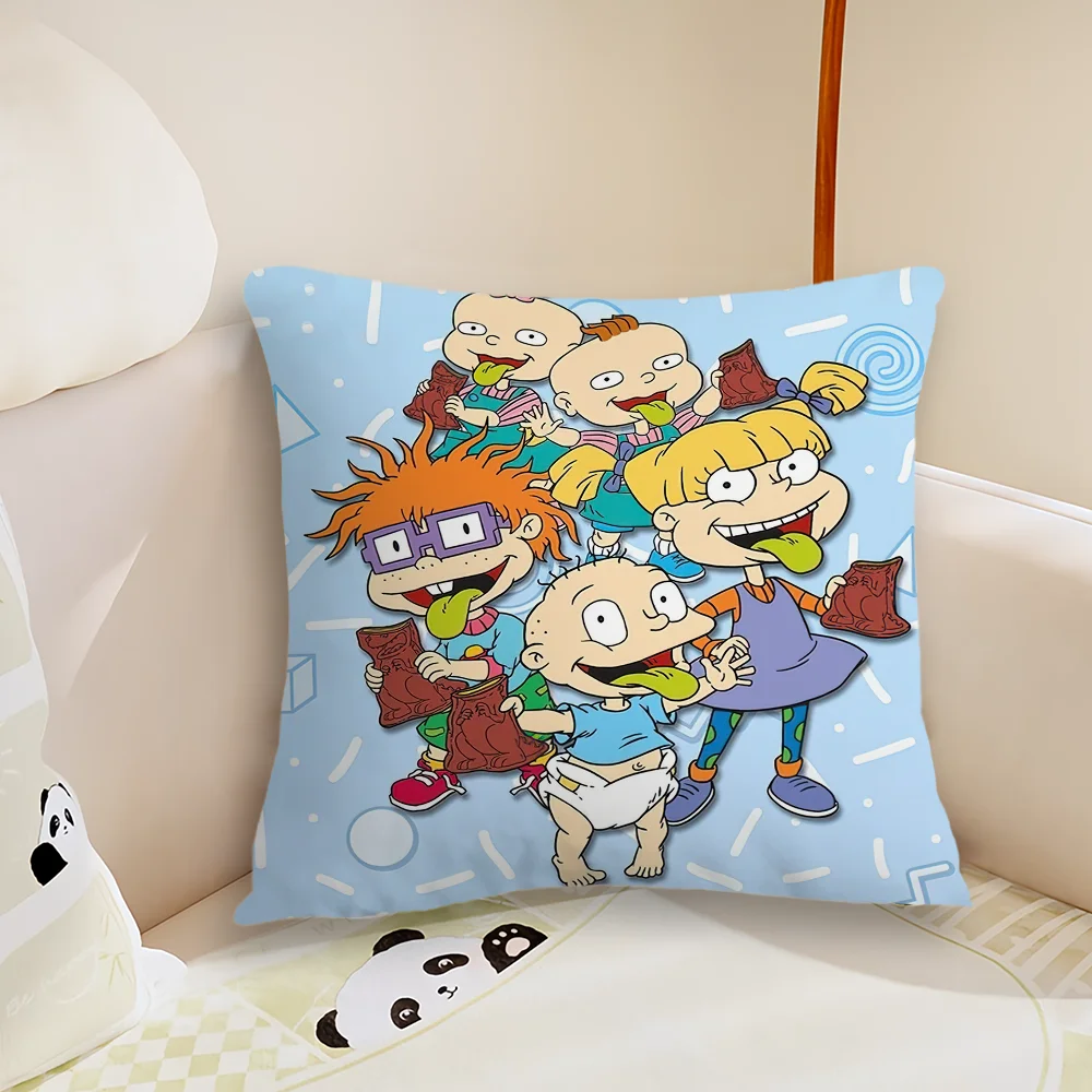 Cartoon R-Rugrats Pillow Case Living Room Sofa Cushion Cover Suitable For Home Bedroom Room Decoration