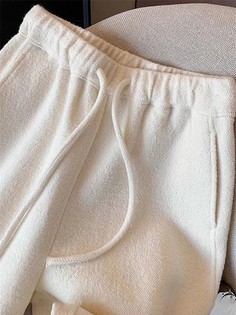 

Брюки с высокой талией, свободные, повседневные, утепленные, прямого кроя, из плотной ткани, осенне-зимние, комфортные, свободного силуэта