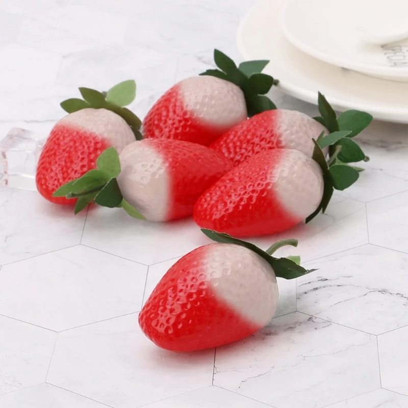 Artificial Simulation Strawberry Fake Display Fruit Model House Kitchen