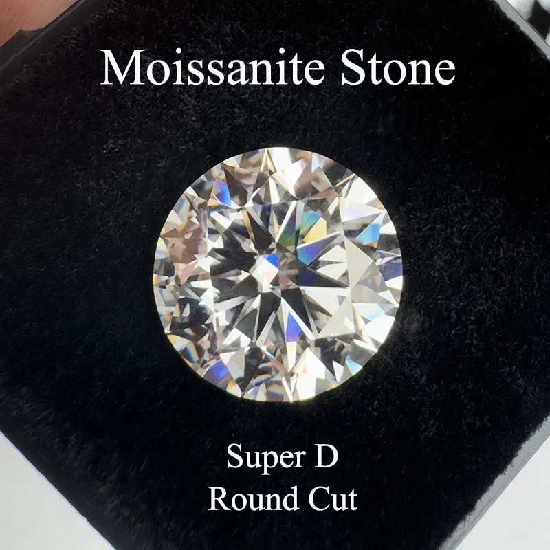 

Moissanite Stone with GRA Certificate D Color Round Cut 0.1-10.0ct Gemstones Pass Diamond Tester Wholesale Prices