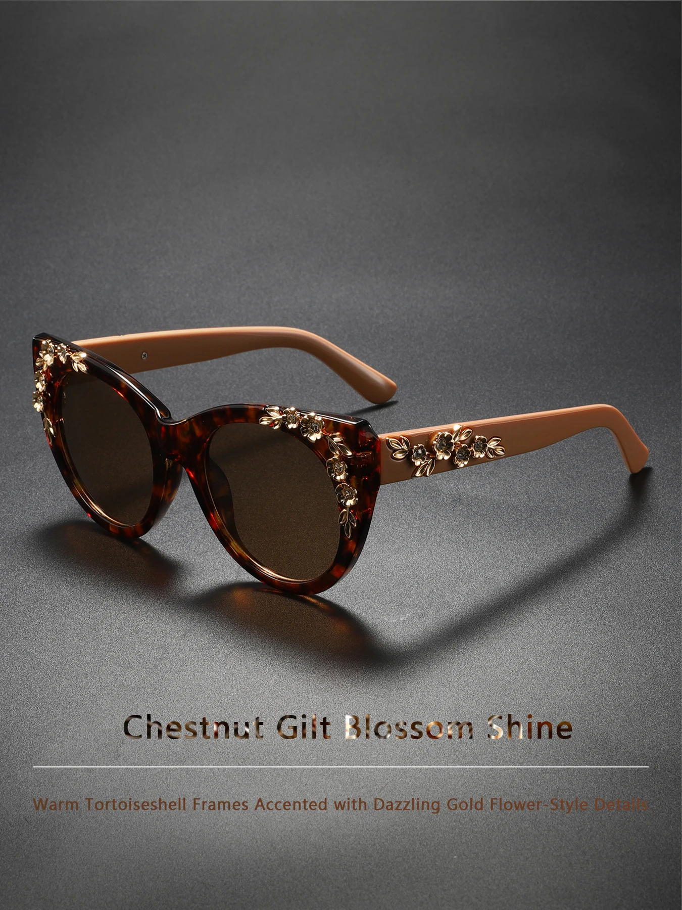 Vintage-Sonnenbrille im Schildpatt-Katzenaugen-Stil, Strassverzierung, modische, personalisierte Sonnenbrille, stilvolle Unisex-Brille