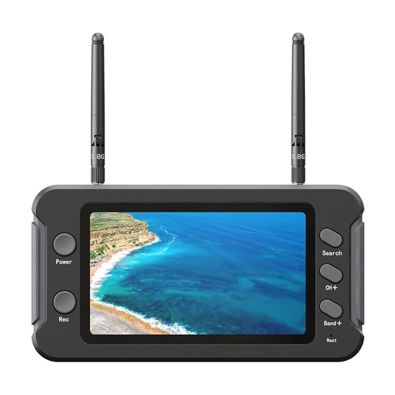 5.8G 4.3 Inch FPV Monitor with DVR 40CH LCD Display 16:9 NTSC/PAL Video Record with LST-S2 5.8GB 800TVL AIO Camera