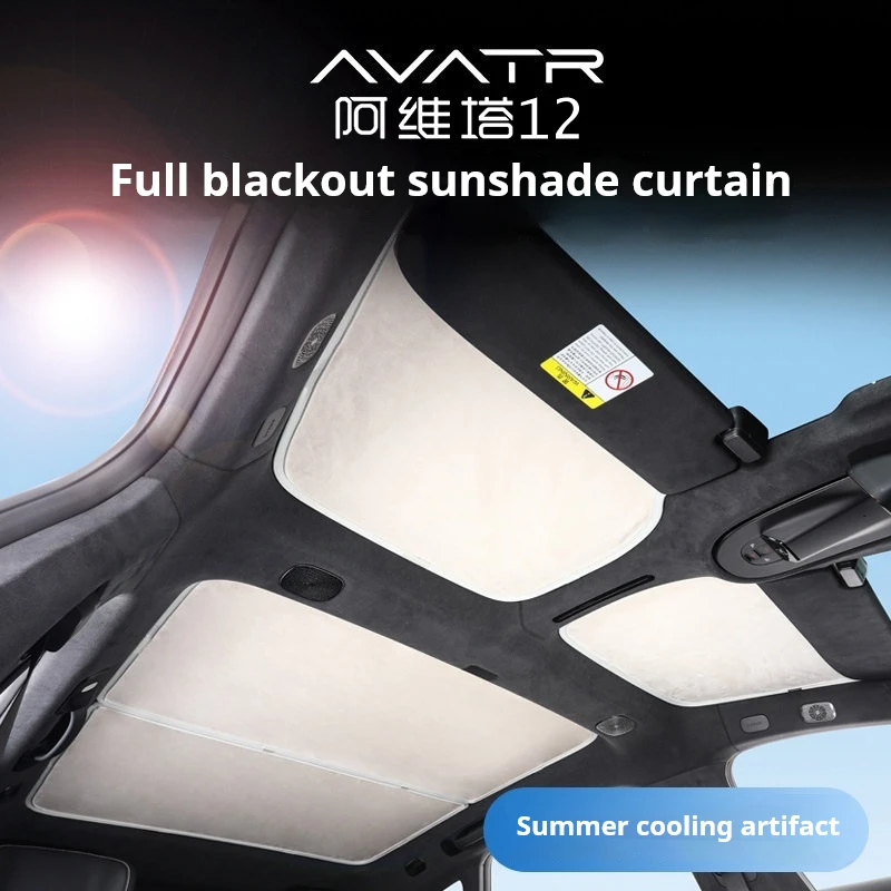For Avatr 12 06 Car Sunroof Sunshade Full Blackout Clip On Heat Insulation UV Block Sunscreen Cover