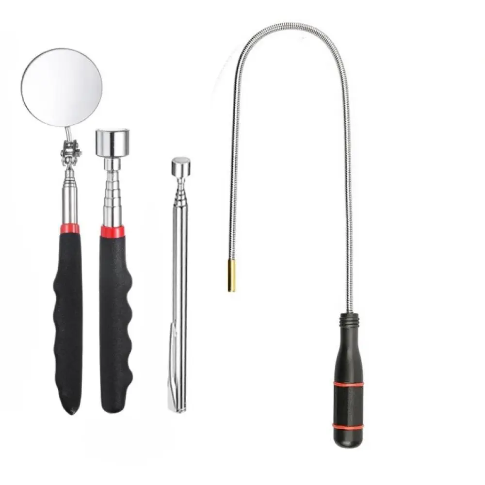Telescopic Magnet Grabber With LED Light Flexible Metal Pick Up Tool For Finding Dropped Screws Bolts And Parts