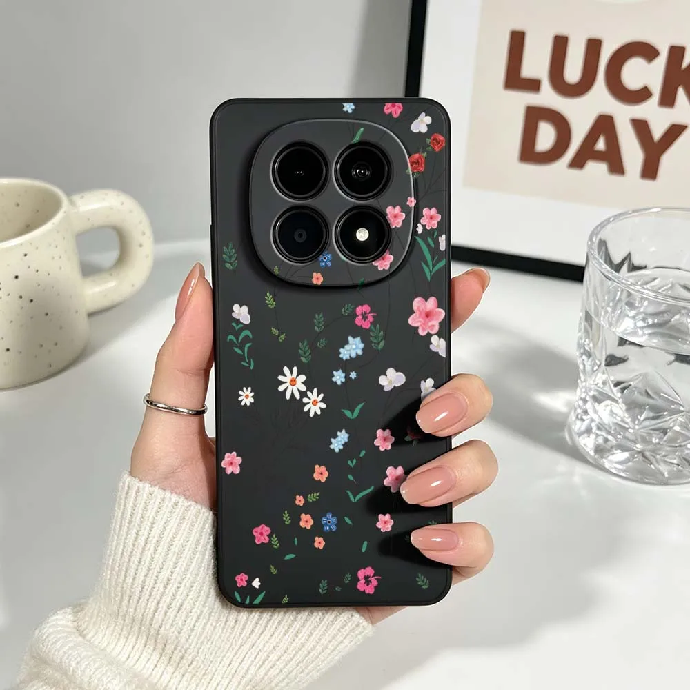 Watercolor Flower Art Phone Case For Xiaomi Mi Poco X8 X7 X6 X5 X4 X3 M8 M7 M6 M5 F8 F7 F5 Pro 4G 5G Black Soft Cover