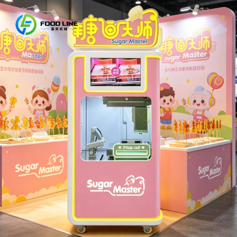 Customized Self-Service 24H Sugar Syrup Drawing Vending Machine, Coin Operated WiFi AI Sugar Art Printer Vandal-Proof Cabinet