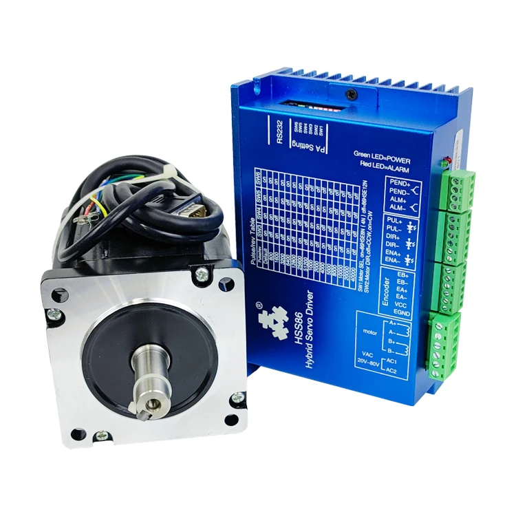 1.8도 6.0A 156mm 1000PPR 12N.m Nema 34 폐쇄 루프 심각