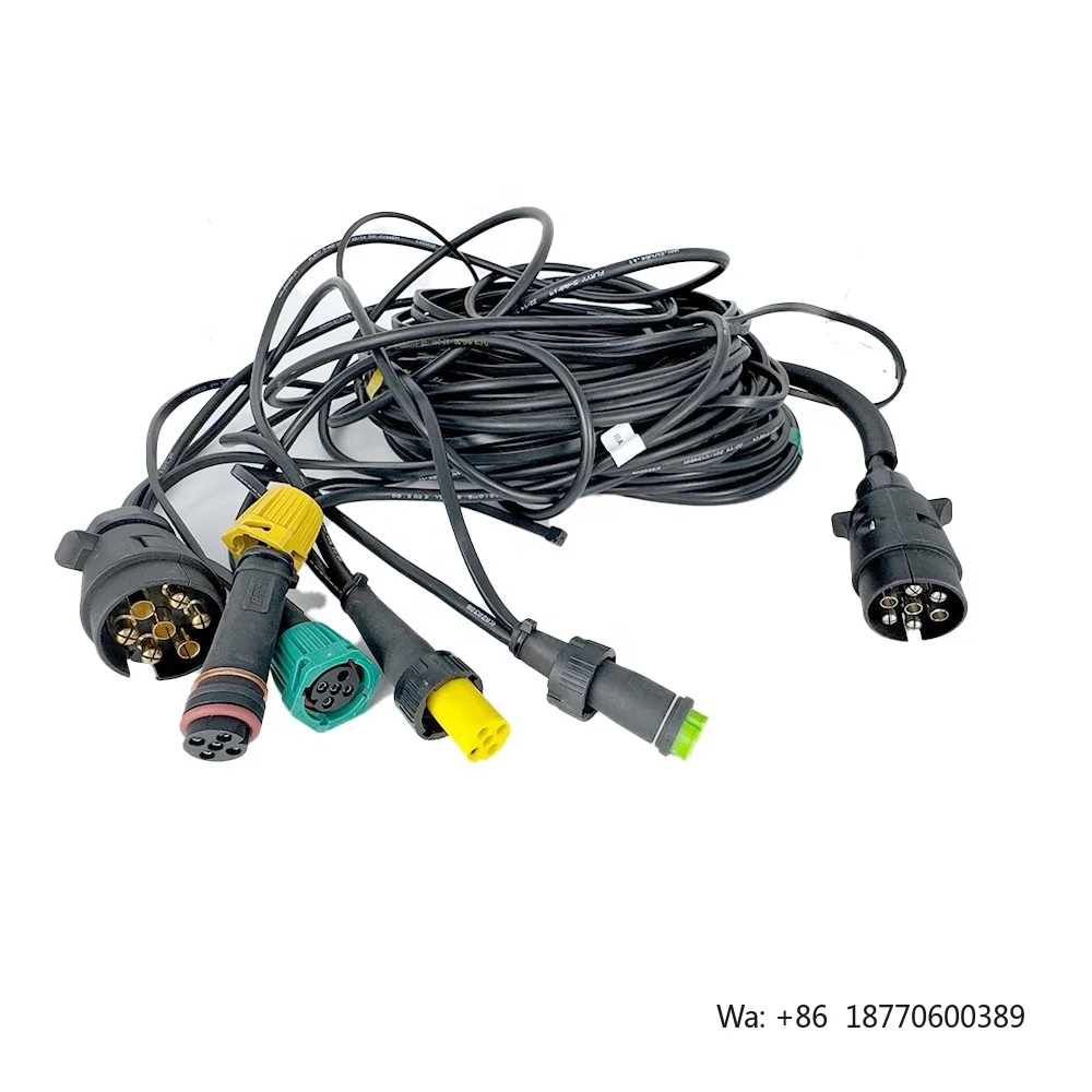 New Black 7way Copper Plug Trailer Junction Box Wire Cable Towing Connect Kit RV Camper Truck Weatherproof Corrosion  ISO
