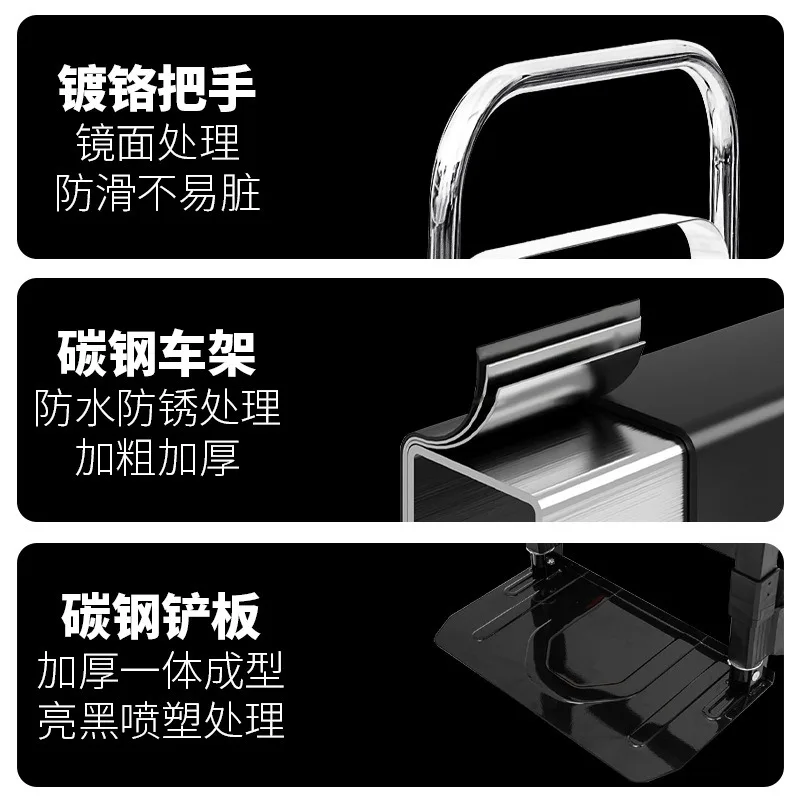Multifunctional Hand Truck Foldable Telescopic Trolley Heavy Duty Cargo Transport Cart For Goods Handling And Transfer