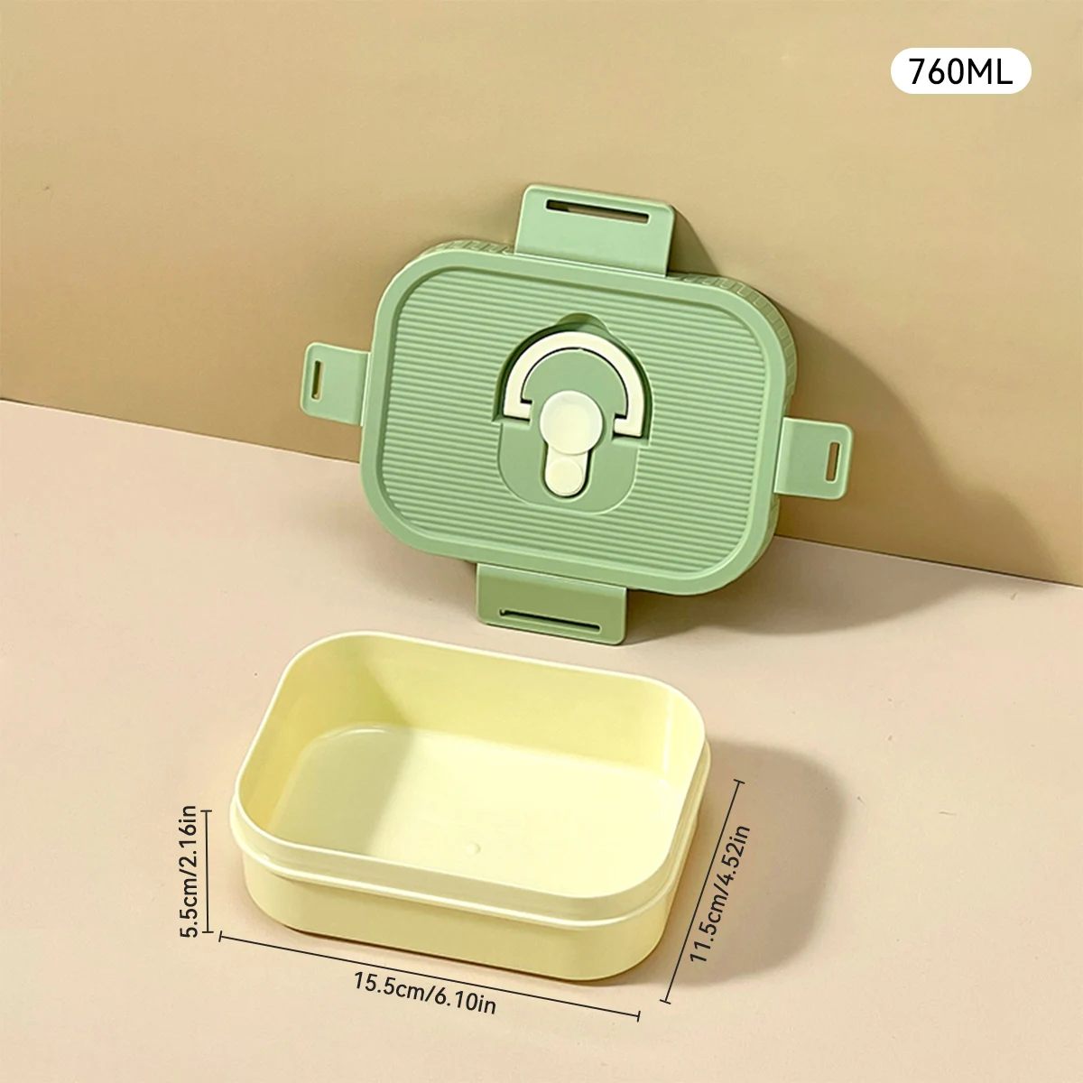 WORTHBUY Draagbare Plastic Lunchbox Met Compartiment Magnetron Veilige Fruitsalade Lunchcontainer Kid Student Lekvrije Bento Box