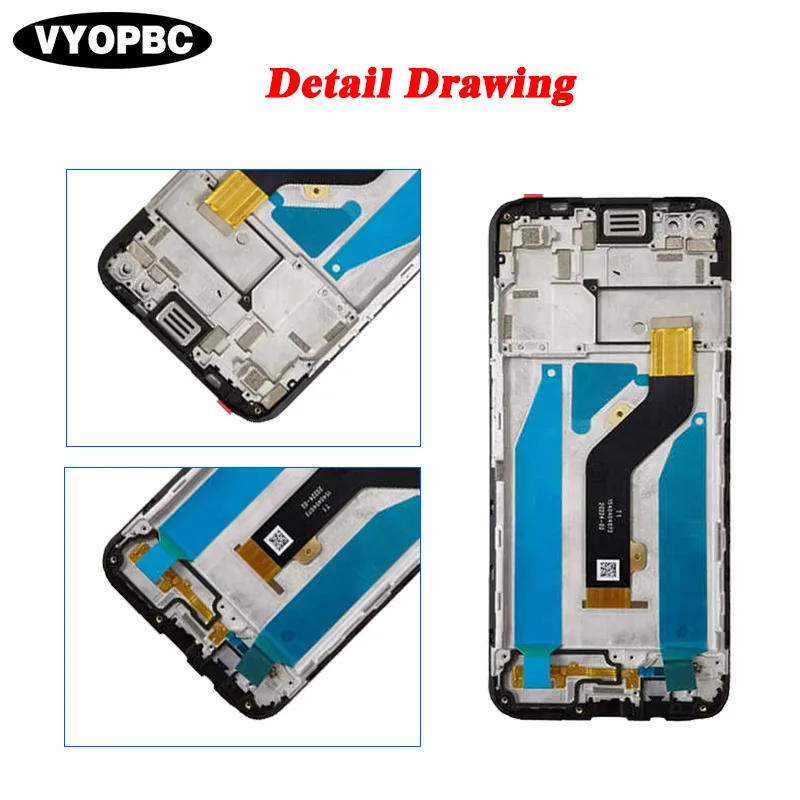 Original LCD Display With Frame For Infinix Note 8 Panel Digitizer Assembly Repair Replacement Parts X692 Touch Screen