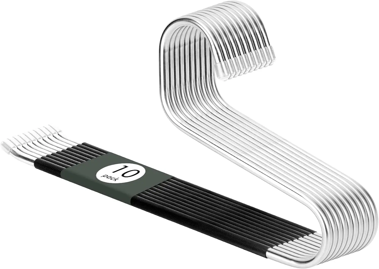 

Набор из 10 вешалок для джинсов из нержавеющей стали, нескользящие вешалки для брюк для экономии места в шкафу