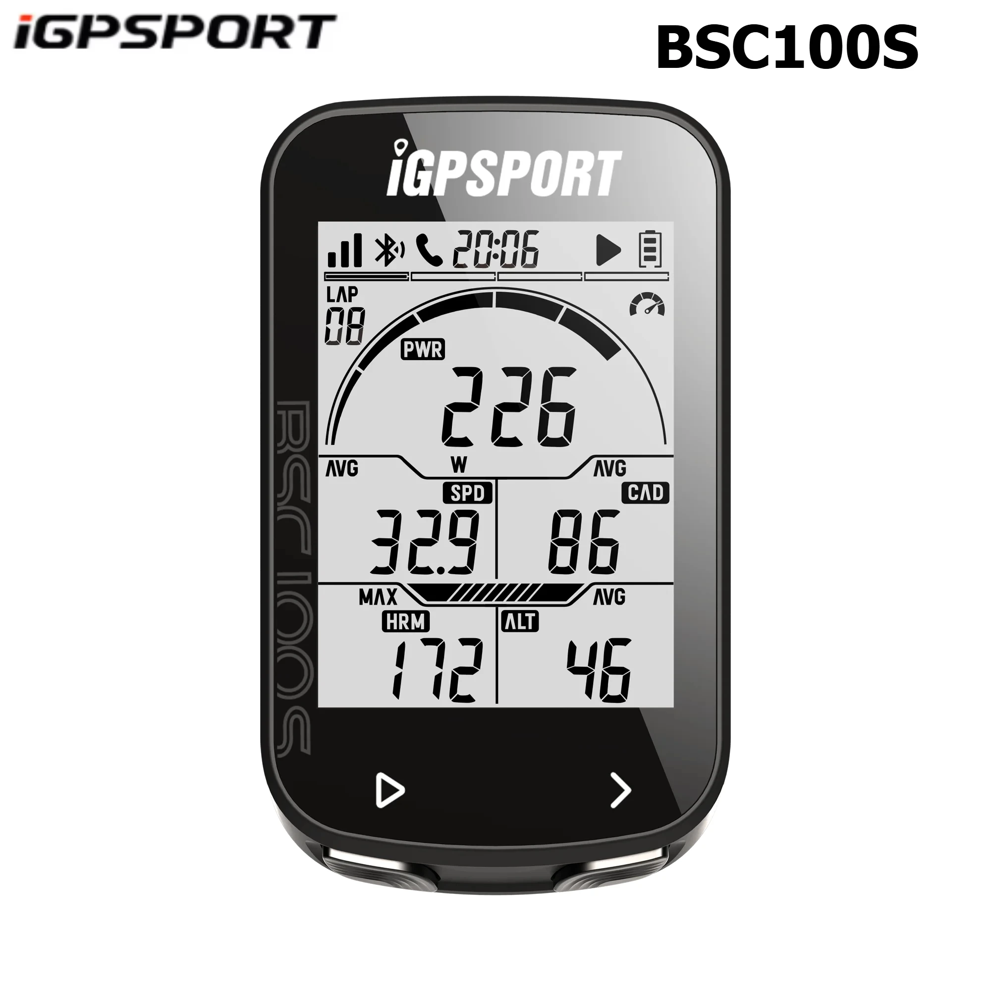

iGPSPORT BSC100S ANT+ GPS Odometer Cycling Bike Computer Riding Wireless Speedometer Support Powermeter 2.6 Inch large screen
