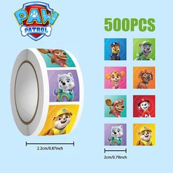 500PCS Paw Patrol Chase Cartoon Aufkleber Kinder Label Danke Aufkleber Nettes Spielzeug Spiel Tag DIY Geschenk Abdichtung Label dekoration