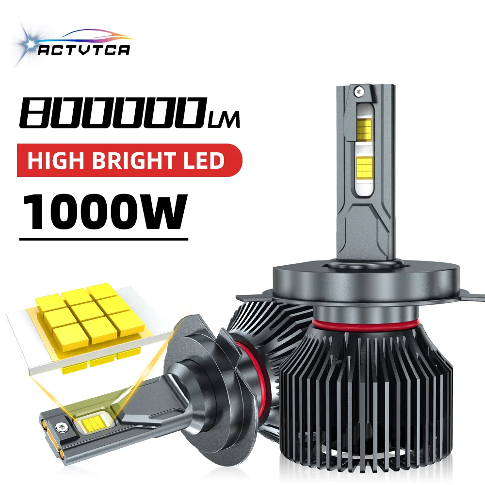 

1000W H1 LED Headlight 800000LM Led Canbus Car Lamps H3 H4 H7 H11 H13 H27 9005 9006 9007 9008 9012 Fog Lamps Car Light 12V 24V