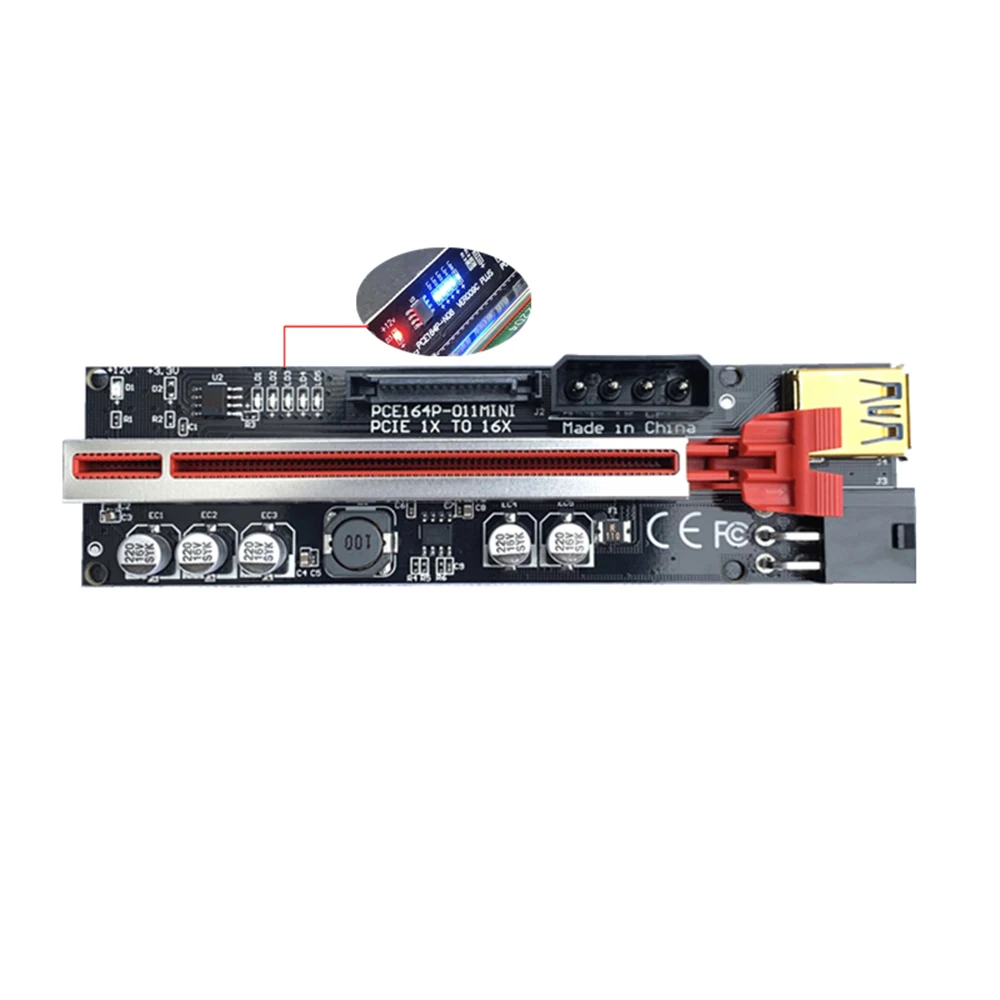 Imagem -02 - Pcie Riser para Placa de Vídeo 011mini Usb 3.0 Express Cabo Cabo Cabo Cabo Cabo Gpu Riser Pci Express X16 Extensor Pci-e Riser Adaptador de Cartão 110 Peças