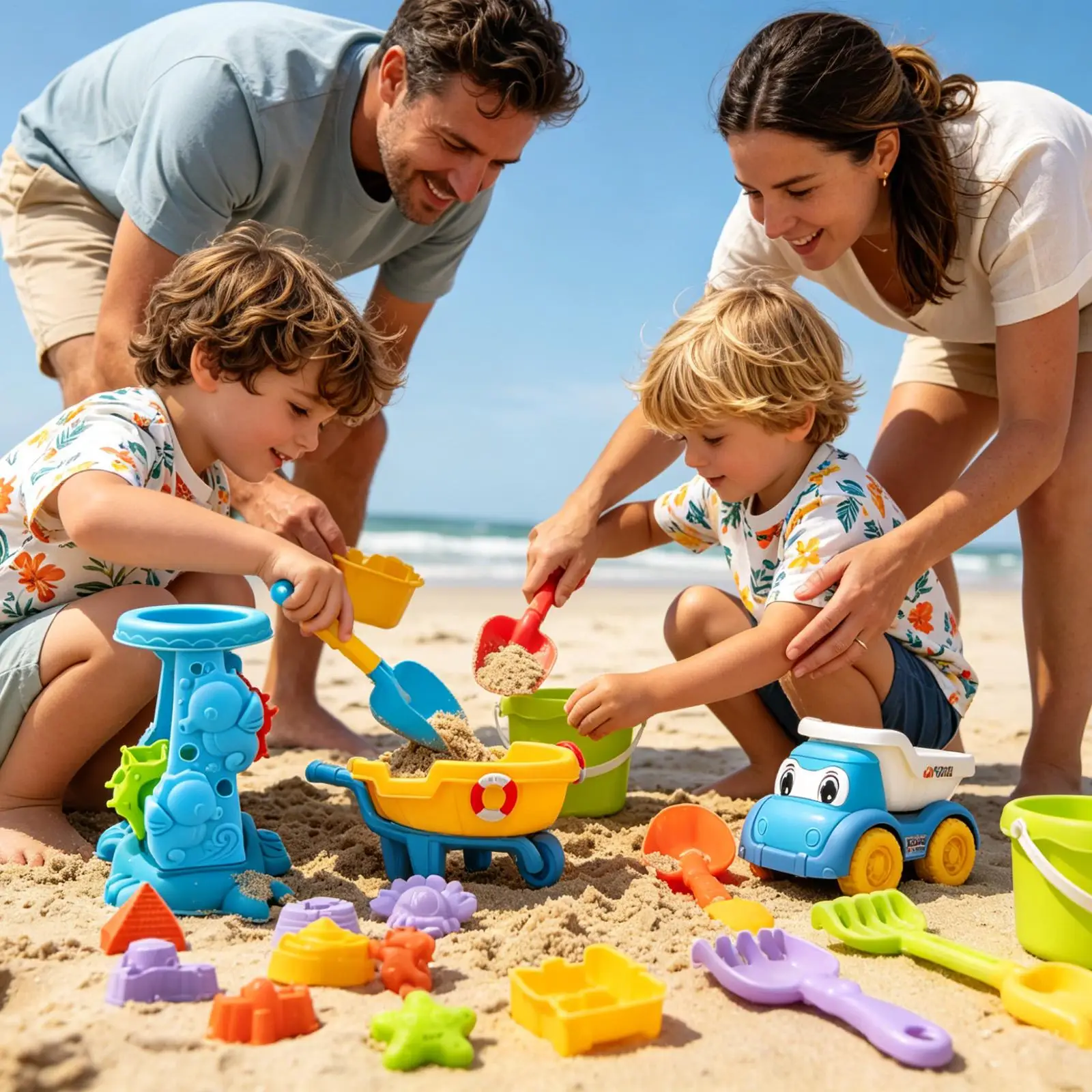 Sand Toy 30-pieces Fun Exploration Building Play Digging Tool Beach Toys For Family Outdoor Outside Pool Water Swimming Diving