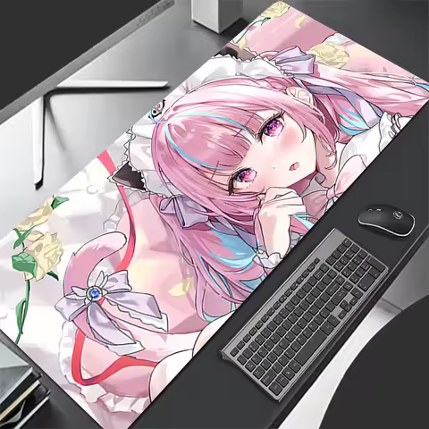 Mousepad Computer Gaming Accessories HD Keyboard Pad Office PC Rubber H-hololive Minato Aqua Mouse Pad Decoracion Desk Mouse Mat