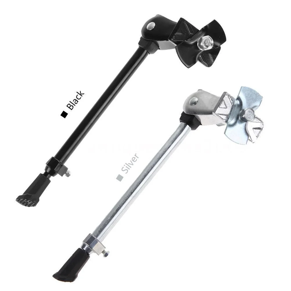 

1Pcs Bike Kickstand Adjustable Aluminum Alloy Side Support Parking Rack 24-27 Inch Mountain Bike Foot Brace Black