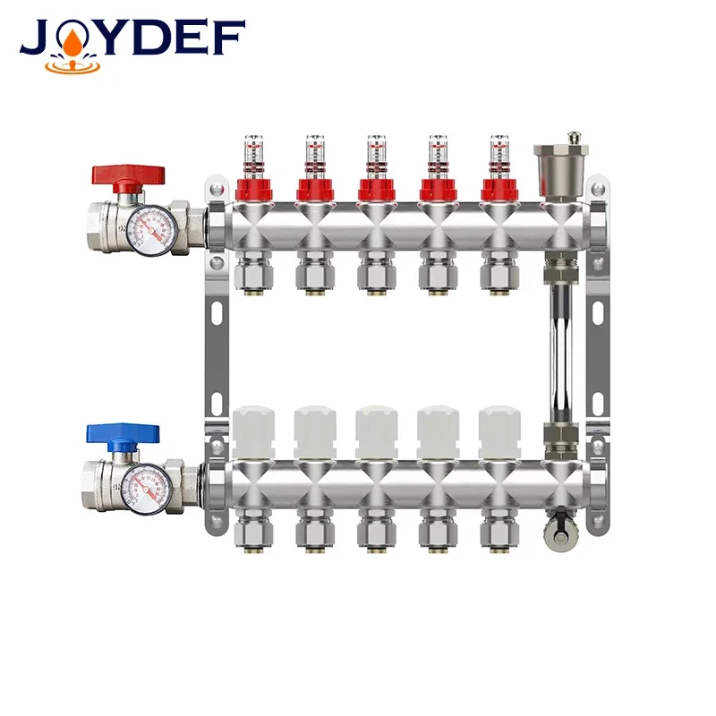 Stainless steel bamboo floor heating manifold kit,including 1/2 