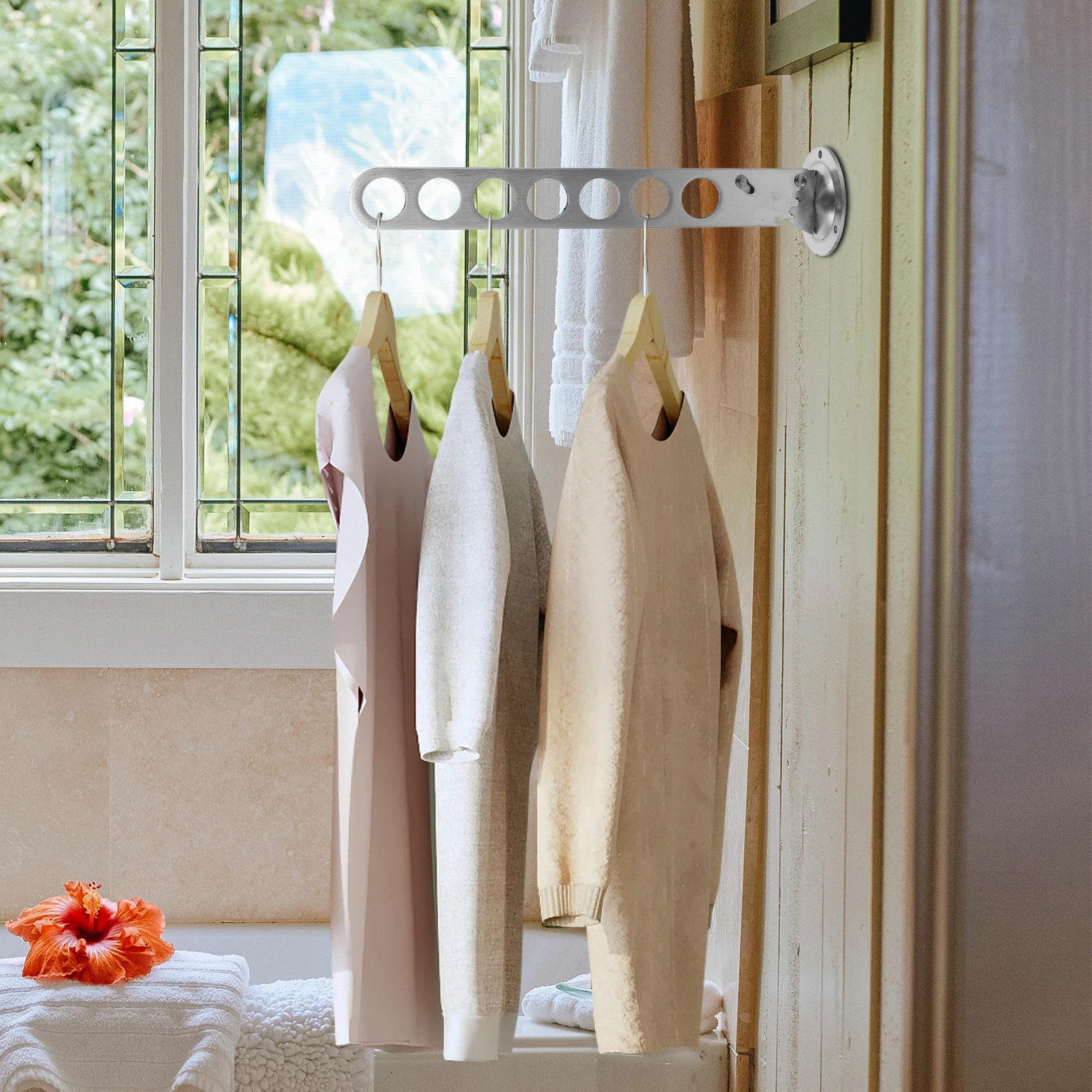 

Wall-mounted Clothes Rack Drying Your Hangers Storage Organizer Coat for Laundry Hanging Hook