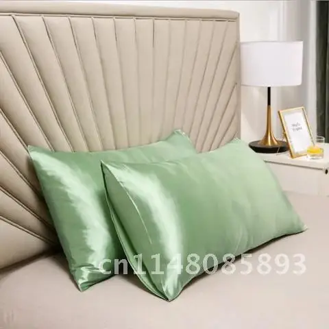 12 Colors Silky Satin Pillow Case For Hair and Skin SISISILK Envelope Closure Queen King Pillow Cover Pillowcase