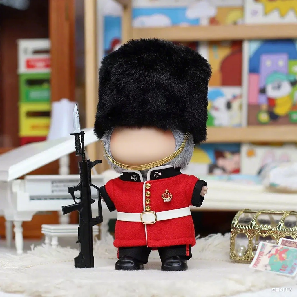 

Одежда для кукол аниме для куклы Labubu 17 см, дизайнерский роскошный комплект британской королевской одежды, игрушка, одежда для куклы Labubu, аксессуары для кукол