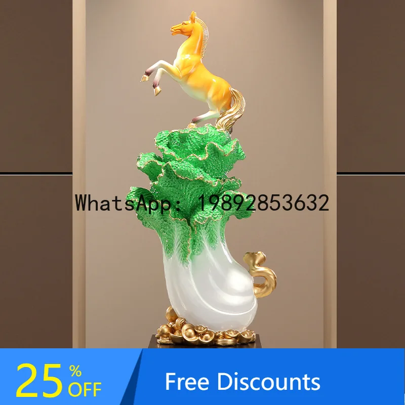 T2-26  Entrance Hallway Screen Deer High Rise Ornament Large Cabbage Living Room Niche Vertical High Decoration