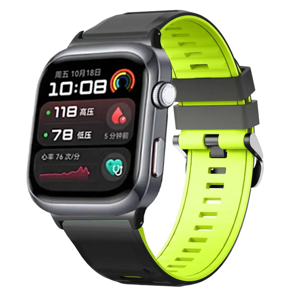 حزام سيليكون رياضي بلونين لساعة Huawei Watch D2 سوار ساعة قابل للتعديل لساعة Huawei Watch D2 الذكية حزام كوريا