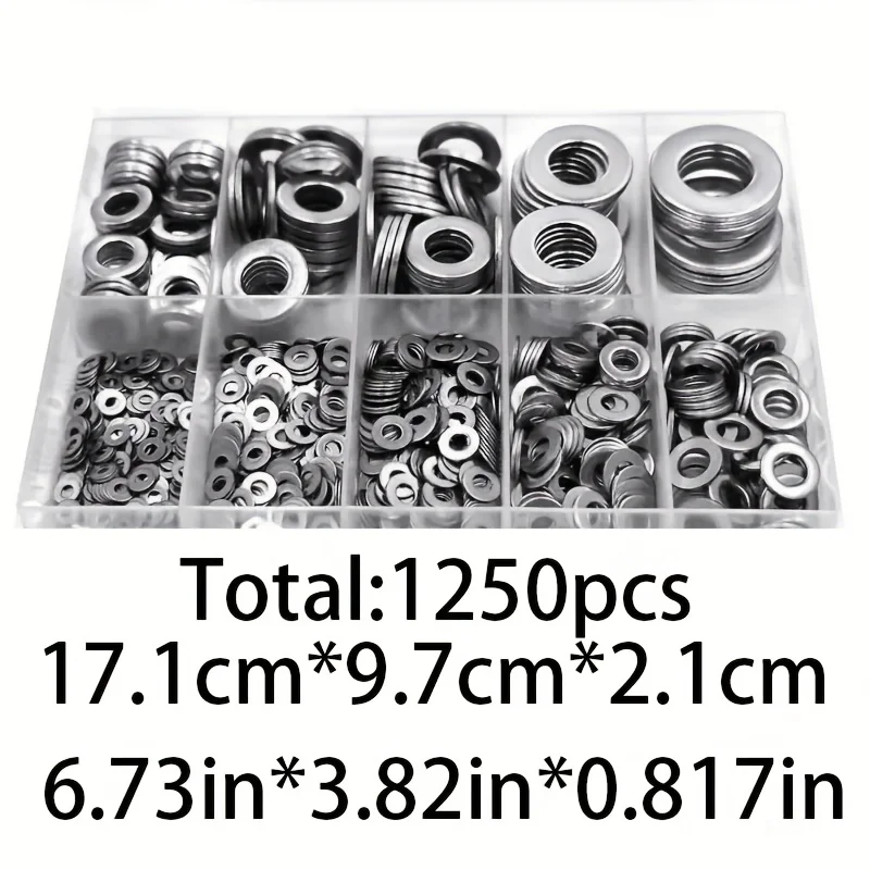 Kit 560 Rondelles Inox A2 - M2 à M8 - Assortiment Complet