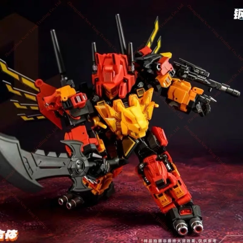 【En stock】Cabeza de acero de transformación JGM-SKP01 Predaking MINI 5 en 1 forma combinadora 17CM figuras de acción juguete colección de regalos