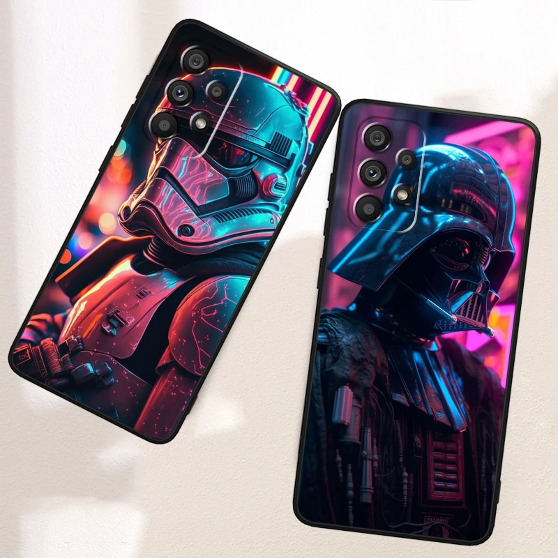 Disney Anime Star Wars Art For Samsung A53 A52 A33 A32 A51 A71 A21S A13 A73 A50 A22 A23 A03 A72 A54 A12 5G Black Phone Case